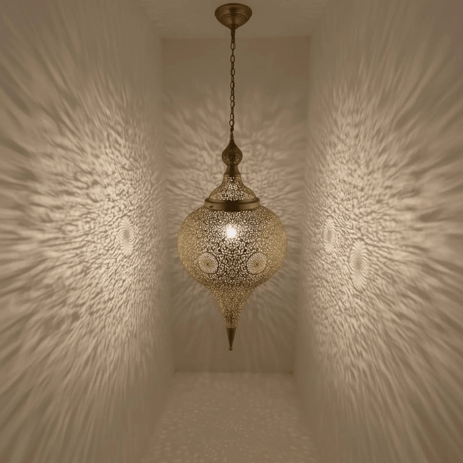 Boho Pendant Lighting Ideas featuring Brass Teardrop Pendant Light Tall Boho Ceiling Fixture