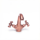 Polished brass vanity faucet – close-up of spout and handle detail