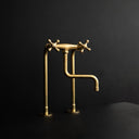 Downward spout brass kitchen faucet – precision flow design, front view