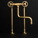 S-spout brass kitchen faucet – installed over kitchen sink
