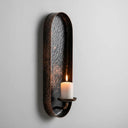 Aged Copper Wall Candle Holders Set of 2 – Moroccan Sconces Home Decor detail view 2