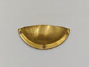 Unlacquered Brass Cup Pulls Kitchen Hardware detail view 2