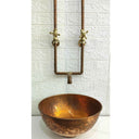 Antique Copper Wall Mount Faucet Sink wall mount faucet for wall-mounted sink layouts, bathrooms, kitchens, and compact wash spaces - view 1