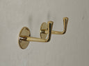 Unlacquered Brass Handmade Coat Rack Bathroom Hardware detail view 5