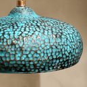 Blue Patina Brass Pendant Lights – Handcrafted Oxidized Dome Fixtures for Kitchen Islands pendant light for kitchen islands, dining rooms, vanities, and warm artisan interiors - view 3