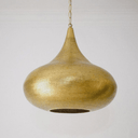 Brass Pendant Light – Handmade Perforated Onion Dome Ceiling Lamp - Brass For Homes - 
