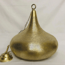 Brass onion dome pendant light – light and shadow effect in room