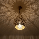 Brass Teardrop Pendant Light – Handmade Pierced Ceiling Lamp for Living Room - Brass For Homes - 