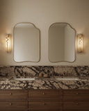 Brody Jr. Mirror - Unlacquered Solid Brass wall mirror for bathrooms, entryways, dressing rooms, and decorative wall styling - view 3