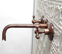 Engraved Copper Wall Mounted Faucet Sinks detail view 2