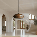 Hammered Copper Dome Pendant – Oxidized Rustic Ceiling Light for Kitchens Pendant Lighting detail view 6