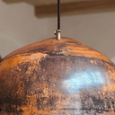 Oxidized Copper Dome Pendant – Rustic Ceiling Light for Farmhouse Kitchens - Brass For Homes - 