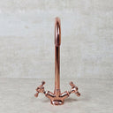 Copper Gooseneck Bathroom Faucet – Solid Brass Basin Tap Bathroom Faucets detail view 4