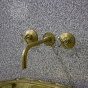 Engraved Wall Mounted Faucet wall mount faucet for wall-mounted sink layouts, bathrooms, kitchens, and compact wash spaces - view 1