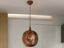 Hammered Copper Ball Pendant Light pendant light for kitchen islands, dining rooms, vanities, and warm artisan interiors - view 3