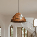 Hammered Copper Dome Pendant – Rustic Ceiling Light for Kitchen Islands Pendant Lighting detail view 5