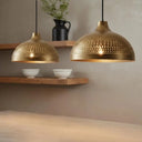 Hammered Copper Pendant Lamp – Moroccan Dome Ceiling Light Pendant Lighting detail view 4