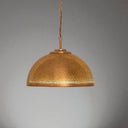 Handcrafted Brass Dome Pendant Light – Moroccan Engraved Ceiling Lamp Pendant Lighting detail view 3
