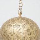 Handcrafted Brass Pendant Lamp – Moroccan Engraved Ceiling Light Pendant Lighting detail view 4
