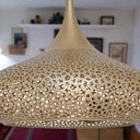 Handcrafted Brass Pendant Light – Moroccan Engraved Ceiling Lamp pendant light for kitchen islands, dining rooms, vanities, and warm artisan interiors - view 3