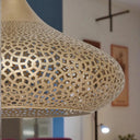Handcrafted Brass Pendant Light – Moroccan Engraved Ceiling Lamp Pendant Lighting detail view 4