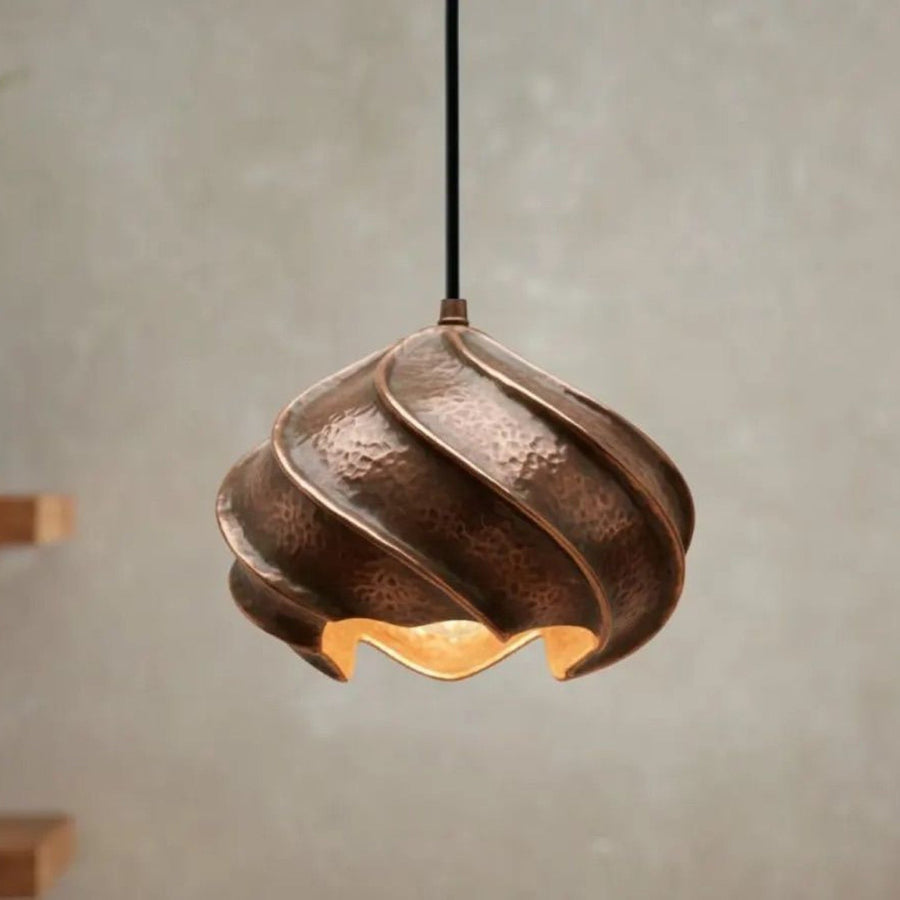 Handcrafted Copper Dome Pendant Lamp – Rustic Farmhouse Ceiling Light pendant light for kitchen islands, dining rooms, vanities, and warm artisan interiors - view 1