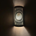 Handcrafted Cylindrical Brass Wall Lamp – Moroccan Filigree Sconce pendant light for kitchen islands, dining rooms, vanities, and warm artisan interiors - view 1