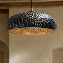 Hammered Brass Pendant Light – Dome Ceiling Fixture for Kitchen & Dining Spaces - Brass For Homes - 