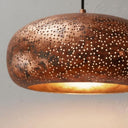 Handcrafted Hammered Brass Pendant Light – Industrial Rustic Ceiling Lamp Pendant Lighting detail view 2