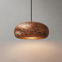 Handcrafted Hammered Brass Pendant Light – Industrial Rustic Ceiling Lamp Pendant Lighting detail view 5