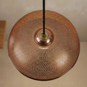 Handcrafted Hammered Copper Dome Pendant Light – Moroccan Ceiling Lamp Pendant Lighting detail view 3