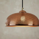 Handcrafted Hammered Copper Dome Pendant Light – Moroccan Ceiling Lamp pendant light for kitchen islands, dining rooms, vanities, and warm artisan interiors - view 4