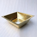 Handcrafted hammered unlacquered brass kitchen sink – front view, artisan finish