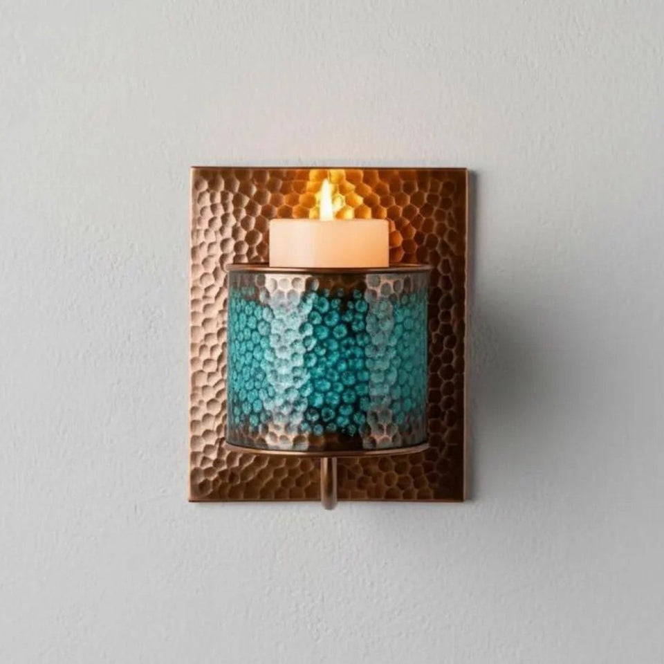 Handcrafted Polished Copper Wall Sconce – Moroccan Artisan Light pendant light for kitchen islands, dining rooms, vanities, and warm artisan interiors - view 1