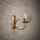 Handcrafted Rustic Copper Candle Sconce – Moroccan Boho Wall Decor Home Decor detail view 5