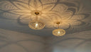 Handmade Moroccan Brass Pendant Light with Floral Shadow Design - Brass For Homes - 