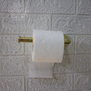 Unlacquered Brass Wall Mount Toilet Paper Holder bathroom hardware for bathrooms, powder rooms, towel storage, and coordinated fixture sets - view 3