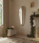 Jolene Mirror - Unlacquered Solid Brass wall mirror for bathrooms, entryways, dressing rooms, and decorative wall styling - view 3