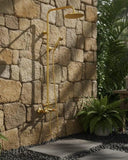 Luxury Copper Outdoor Shower with Rainfall Head – Solid Brass & Gold System Shower Systems detail view 4