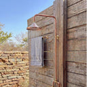 Luxury Unlacquered Solid Copper Outdoor Shower with Rainfall Head Shower Systems detail view 2