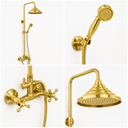 Outdoor Gold Rain Shower – Solid Brass Wall Mounted System Shower Systems product photo