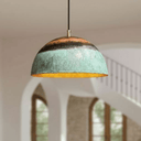 Green Patina Copper Dome Pendant – Oxidized Ceiling Light for Kitchens Pendant Lighting detail view 5