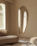 Rosé Mirror - Unlacquered Solid Brass wall mirror for bathrooms, entryways, dressing rooms, and decorative wall styling - view 2