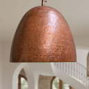 Hammered Rustic Copper Pendant – Dome Ceiling Light for Farmhouse Kitchens Pendant Lighting detail view 3