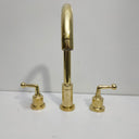 Solid Brass Three Holes Faucet with Lever Handle kitchen faucet for kitchen sinks, prep sinks, bridge faucet layouts, and farmhouse kitchens - view 2