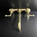 Unlacquered Brass Bathroom Faucet with Lever Handles wall mount faucet for wall-mounted sink layouts, bathrooms, kitchens, and compact wash spaces - view 4