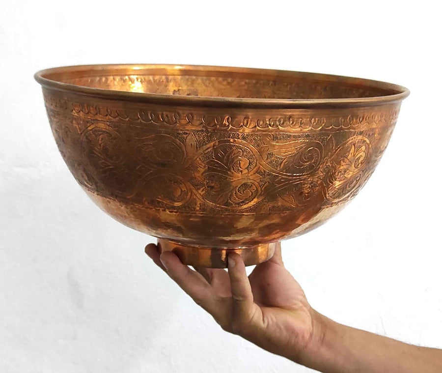 Solid Engraved Copper Vessel Sink sink for kitchens, bars, powder rooms, vanities, and statement wash areas - view 1