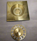 Unlaqauerd Brass Floor Drain - Square Shower Drain Shower Systems detail view 3