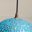 Turquoise Patina Brass Pendant – Dome Ceiling Light for Rustic Interiors Pendant Lighting detail view 4