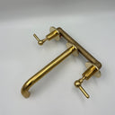 Brass Wall Mounted Faucet wall mount faucet for wall-mounted sink layouts, bathrooms, kitchens, and compact wash spaces - view 2